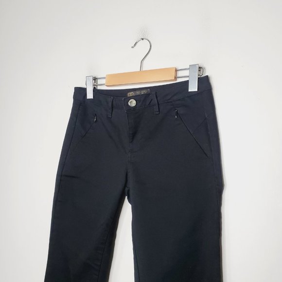Zara Z1975 Pants Skinny Stretch Modern Minimalist Sleek Deep Black 6 - Picture 4 of 11